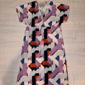 Geometric Patterned Midi Dress